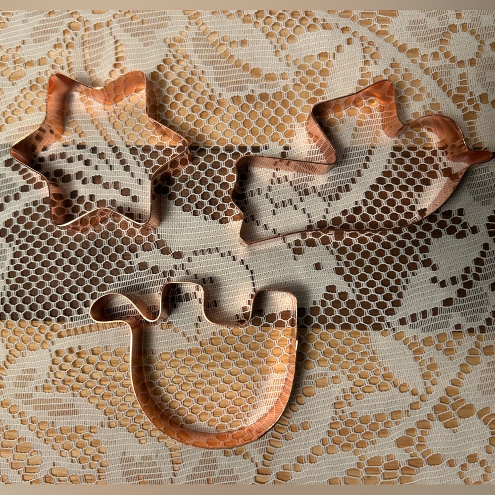 🕎🕊️✡️Vintage Handmade Copper Hanukkah Cookie Cutters - Set of 3🕊️